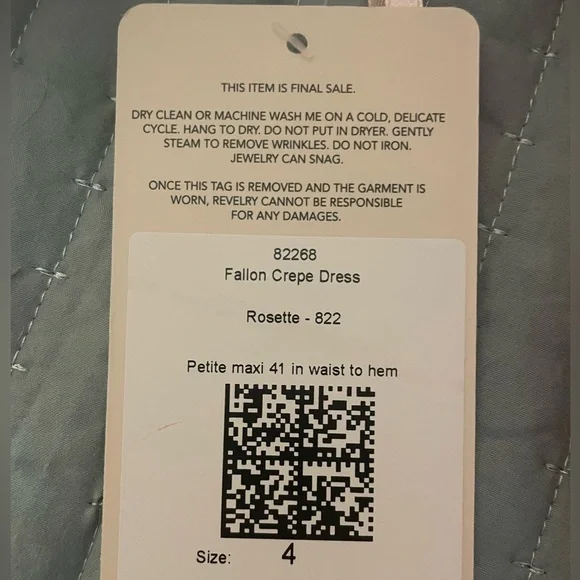 Revelry Fallon Crepe Dress Rosette Size 4 Petite, No Alterations - Picture 5 of 7